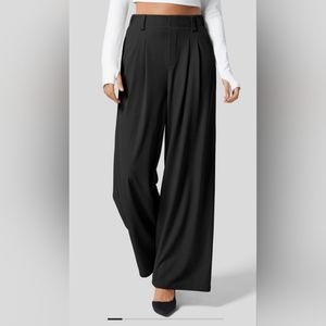 Halara High Waisted Side Pocket Wide Leg Waffle Casual Pants
